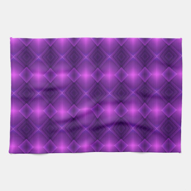 An  display a purple patterned tapestry  kökshandduk (Horisontell)