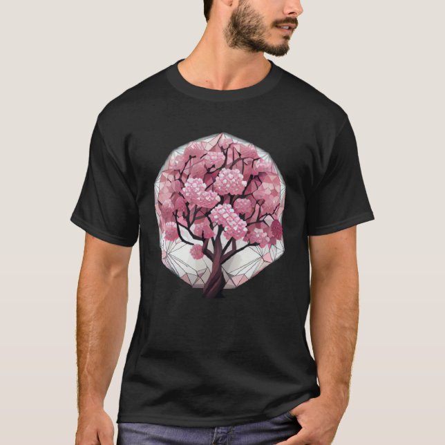 An Elegant and Beautiful Cherry Blossom Sphere Tre T Shirt (Framsida)