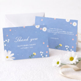An elegant wedding in light blue with wildflowers. anteckningskort