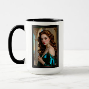 An Enchanting Porträtt of the Emerald Empress Mugg