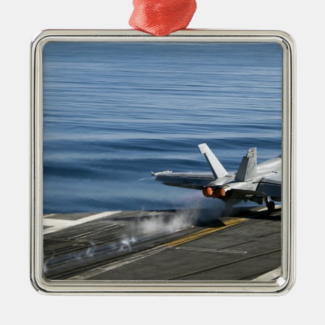 An F/A-18E Toppen Hornet Julgransprydnad Metall (Framsidan)