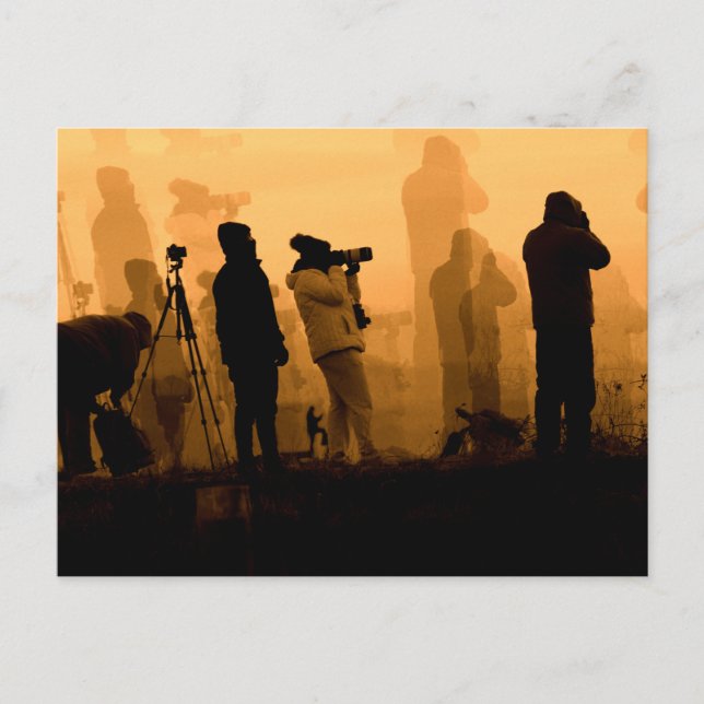 An Fantastisk Sunset - Fotographing Geese at Sunse Vykort (Framsida)