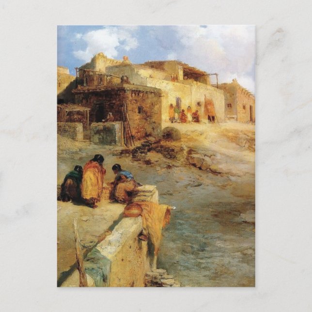 An Indian Pueblo Laguna New mexico - 1906 Vykort (Framsida)