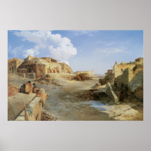 An Indian Pueblo, Laguna, New mexico av Moran Poster (Framsidan)
