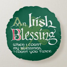 An Irish Blessing Rund Kudde