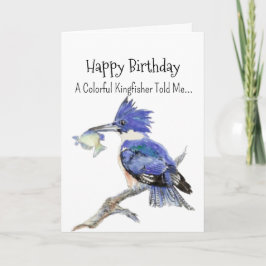 An Kingfisher Personality Birthday Roligt Bird Kort