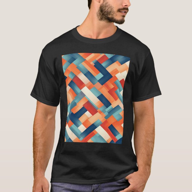 An minimalistic optical abstract oil painting t shirt (Framsida)
