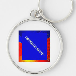An Official FIREFOXNEWS ONLINE™ Key Ring Rund Silverfärgad Nyckelring