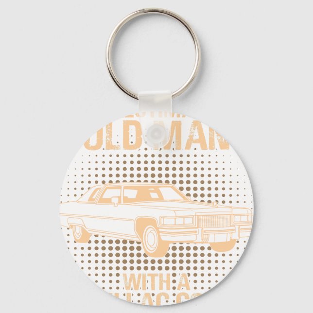 An Old Man Cadillac Coupe De Ville Nyckelring (Framsida)