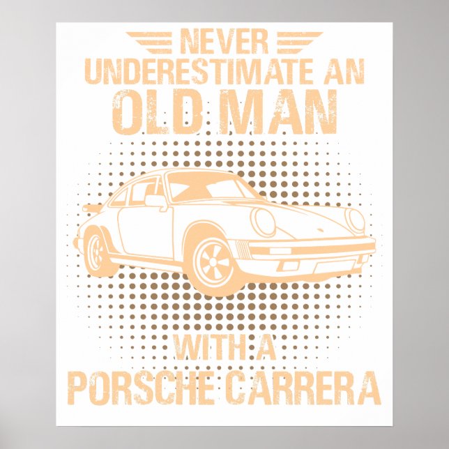 An Old Man Porsche Carrera 1984 Poster (Framsidan)