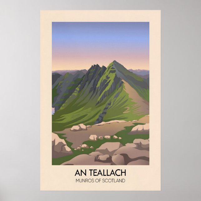 An Teallach Munros i Skottland Poster (Framsidan)