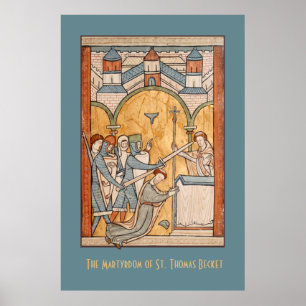 An Tidigt Martyrdom of St Thomas Becket in Art Poster