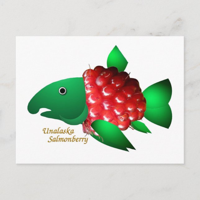 An Unalaska Salmonberry Vykort (Framsida)