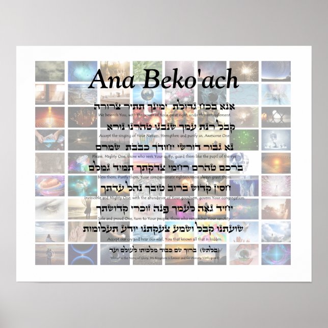 Ana Beko'ach - 42 brev Namn av Gud Poster (Framsidan)