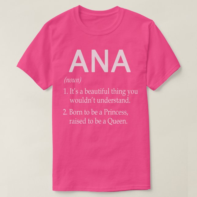 Ana Namn Gift T Shirt (Design framsida)