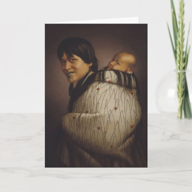 "Ana Rupene and Child" - G. Lindauer Postcard Kort (Framsida)