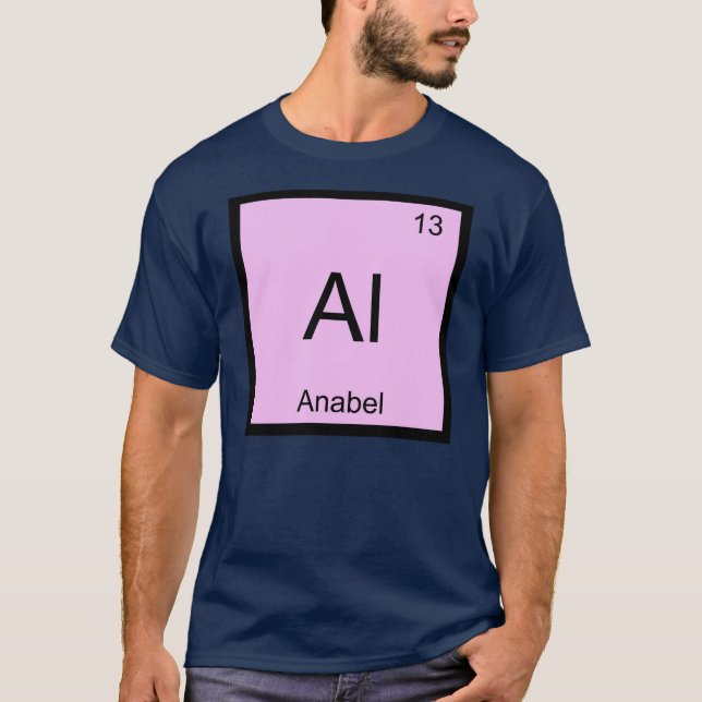Anabel Namn Kemi Element Periodiska Systemet Tee Shirt (Framsida)