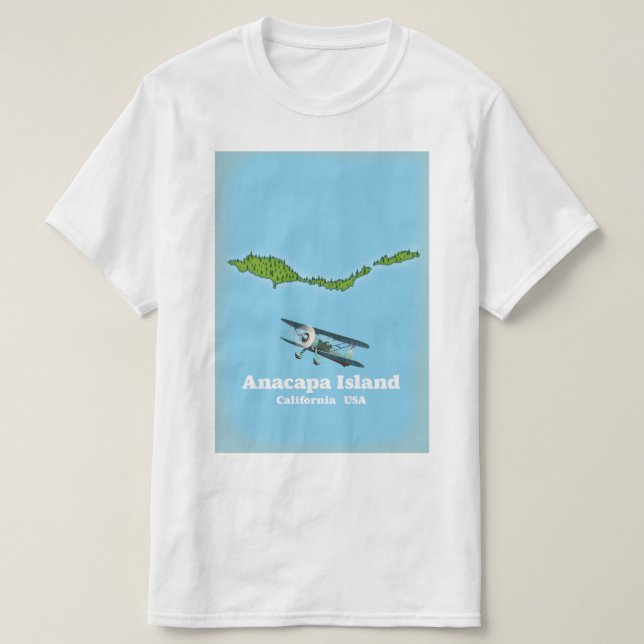Anacapa Island Kalifornien, karta T Shirt (Design framsida)