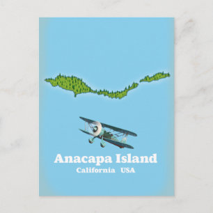 Anacapa Island Kalifornien, karta Vykort