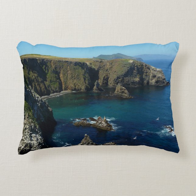 Anacapa Island Scenic vy från Channel Islands Prydnadskudde (Framsidan)