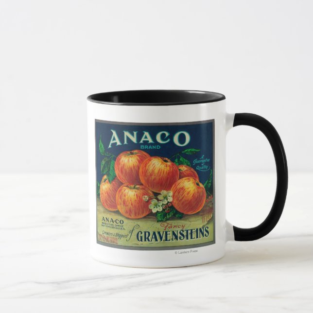 Anaco Apple Låda-etikett Mugg (Höger)