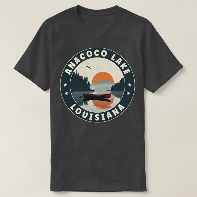 Anacoco Sjö Louisiana Sunset TShirt T Shirt (Design framsida)