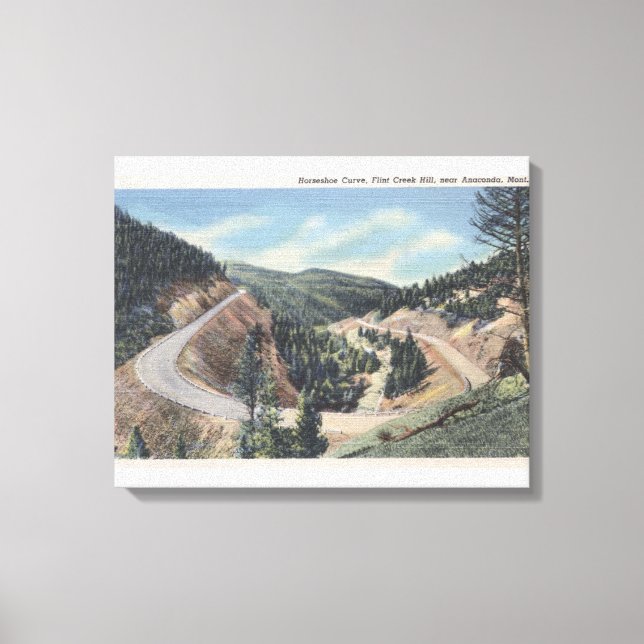 Anaconda, Montana - Horseshoe Curve Canvastryck (Framsida)