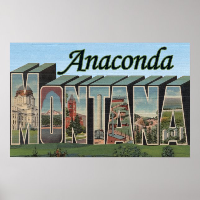 Anaconda, Montana - Large Brev Scenes Poster (Framsidan)