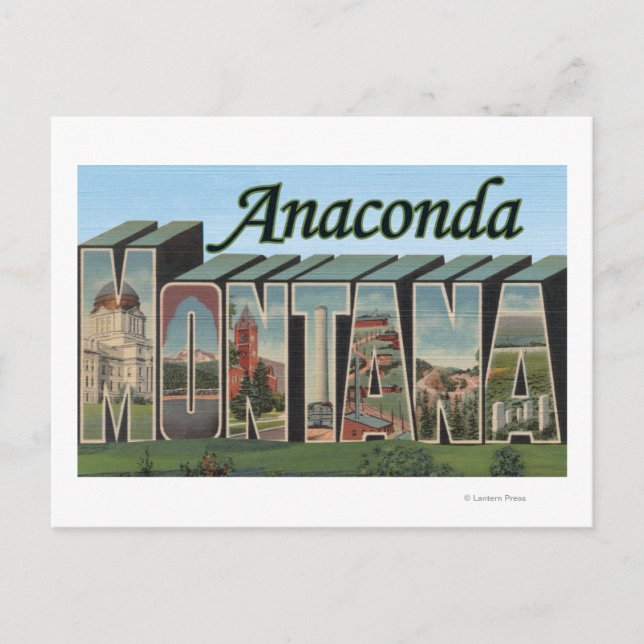 Anaconda, Montana - Large Brev Scenes Vykort (Framsida)