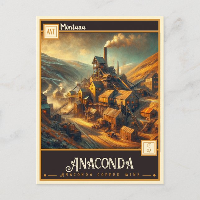 Anaconda Montana | VINTAGE Vykort (Framsida)