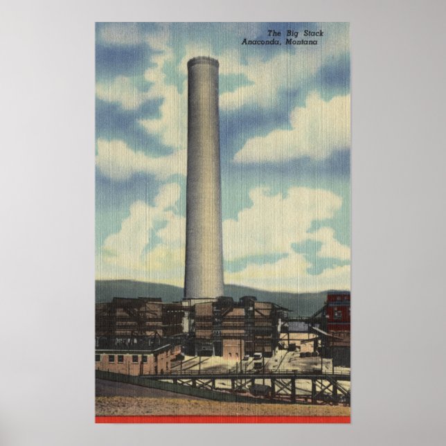 Anaconda, Montana - Washoe Smelter Poster (Framsidan)