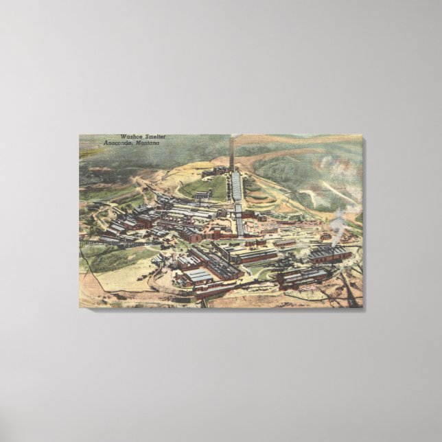 Anaconda, Montana - Washoe Smelter View från Canvastryck (Framsida)