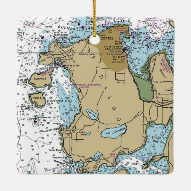 Anacortes WA Fidalgo Island Julgransprydnad Keramik (Baksida)