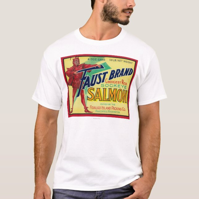 Anacortes Washington - etikett för Faust laxfodral Tröja (Framsida)