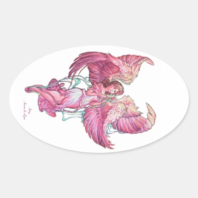 Anael 2 ovalt klistermärke (Framsida)