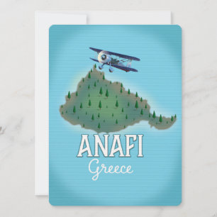 Anafi-ön Grekland reseinformation affisch.