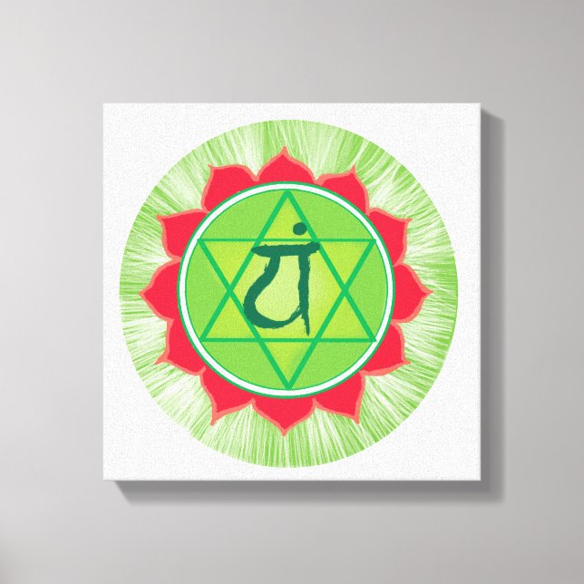 Anahata chakra Heart Center wall decor Canvastryck (Framsida)
