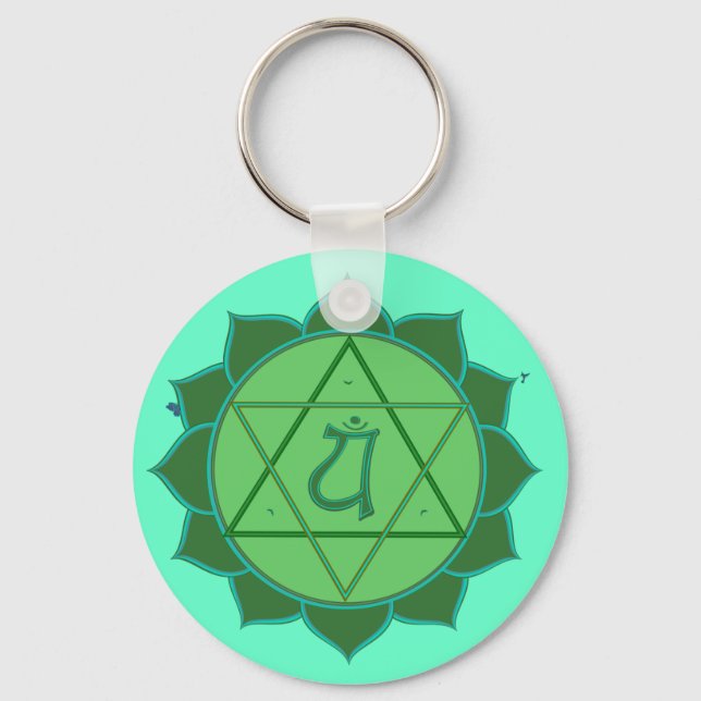 Anahata Chakra Keychain Nyckelring (Framsida)