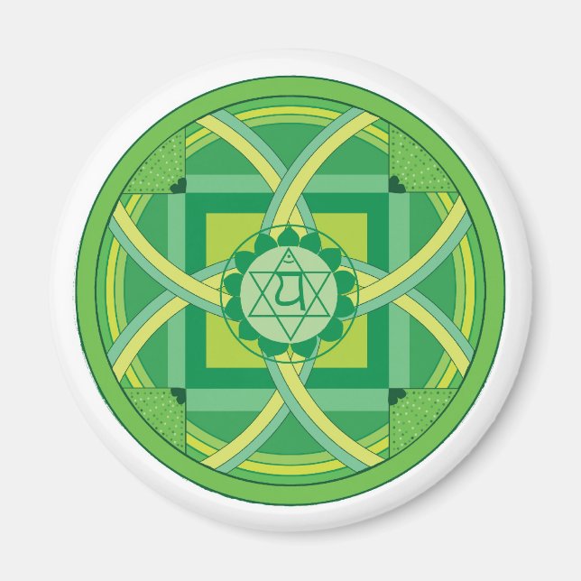 Anahata chakra Mandala Magnet (Framsidan)