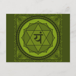 Anahata eller hjärtachakra vykort