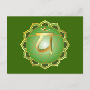 anahata eller hjärtchakra vykort
