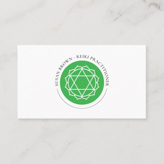 Anahata Heart Chakra Affärskort Visitkort (Framsida)