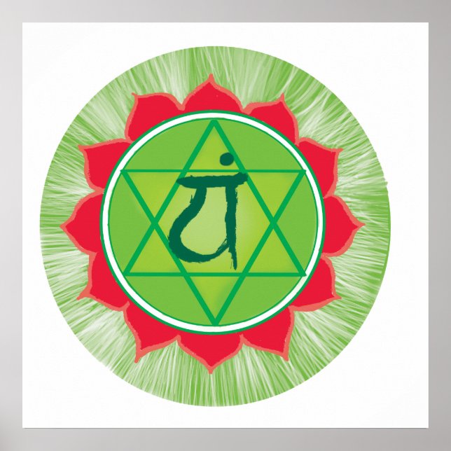 Anahata Heart Chakra-värdet Poster Pappert (projek (Framsidan)