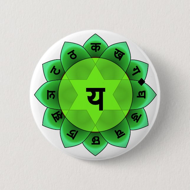 Anahata hjärtan Chakra Knapp (Framsida)
