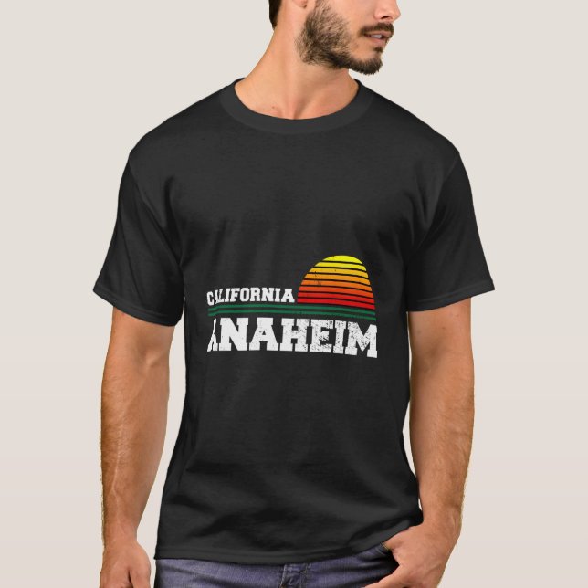 Anaheim California Distress Ca T Shirt (Framsida)