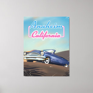 Anaheim California-reseaffisch Canvastryck