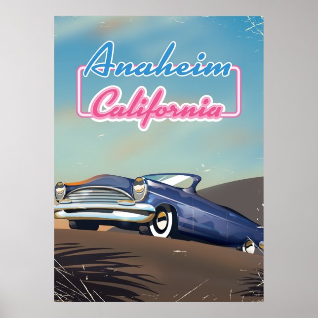 Anaheim California-reseaffisch Poster (Framsidan)