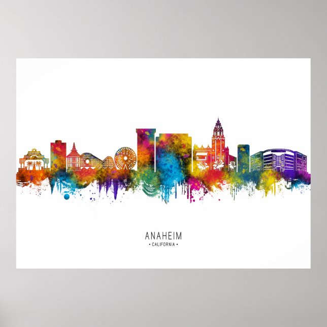 Anaheim California Siluett Poster (Framsidan)