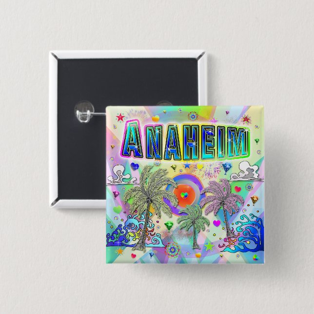 Anaheim Deep Dream Button Knapp (Framsida & baksida)