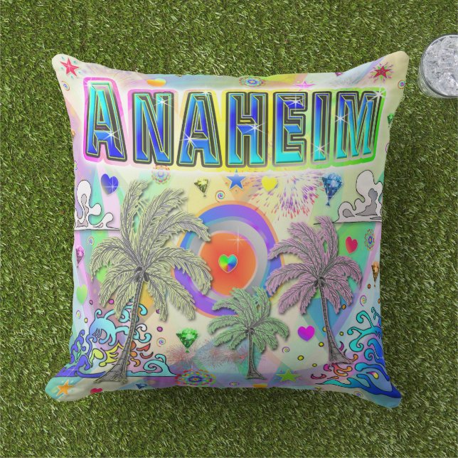 Anaheim Deep Dream Pillow Kudde (Gräs)